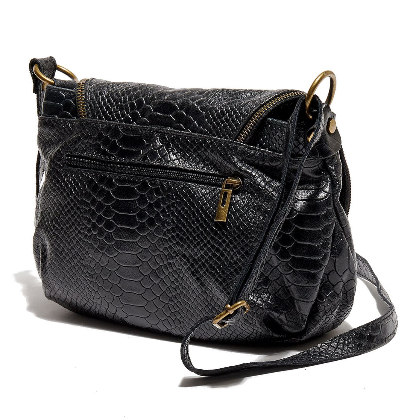 Bolso de hombro Lana de cocodrilo - Negro