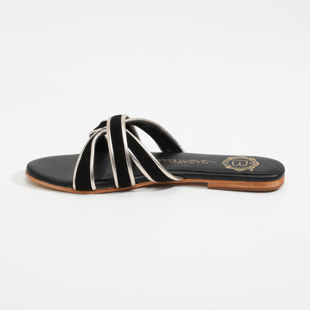 Sandales Myrtice - Black + Gold