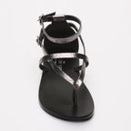 Mosholu Sandals - Pewter Croco