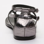 Mosholu Sandals - Pewter Croco