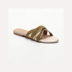 Mules Myrtice - Oliva Y Platino