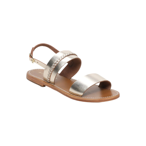 Champa Gold Flat Sandals