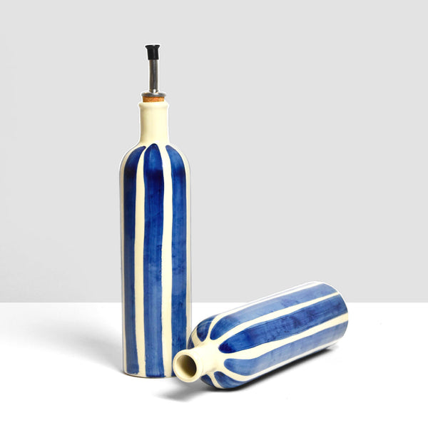 Bouteille D'Huile - Bleu Linhas