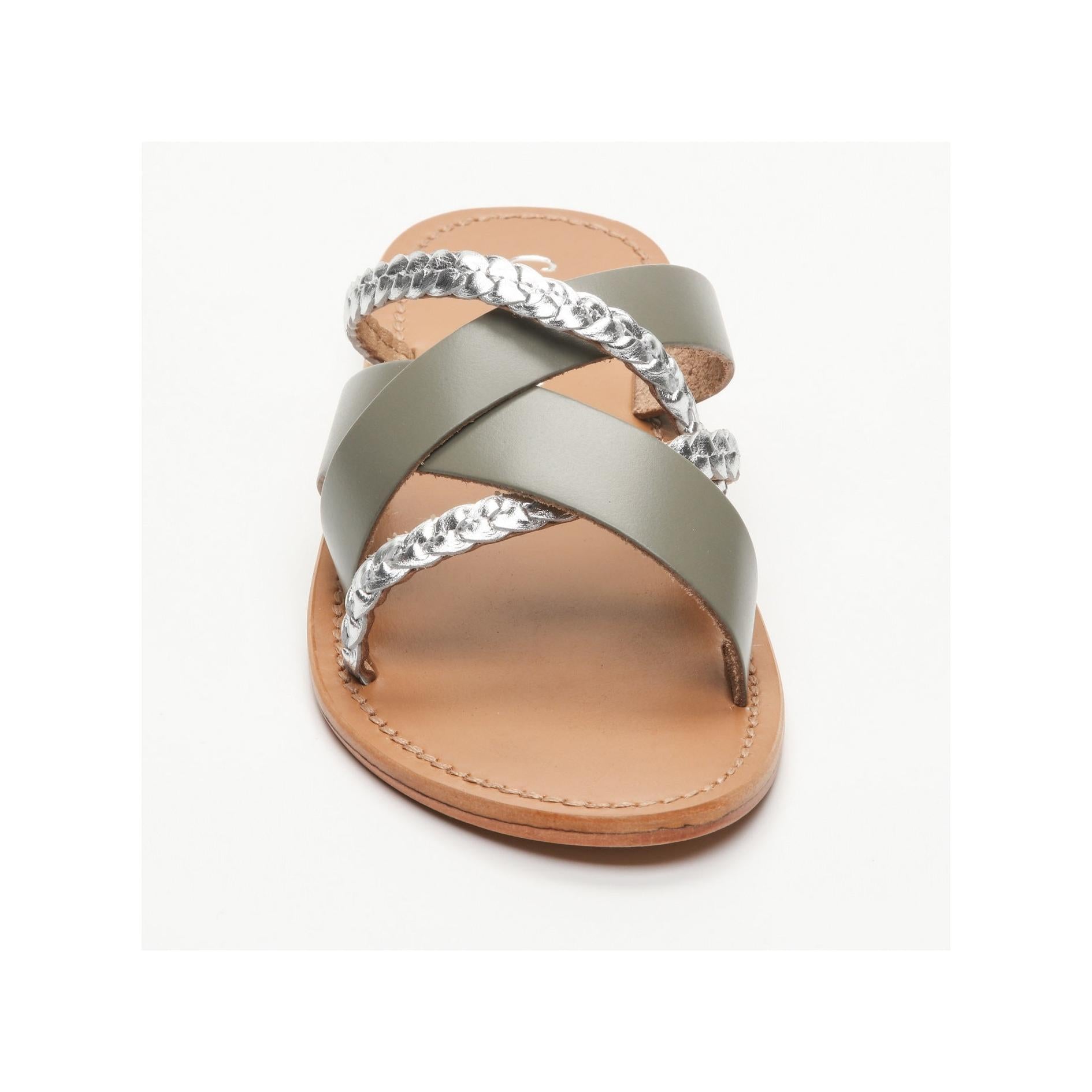 Mules Kineks - Khaki / Silver