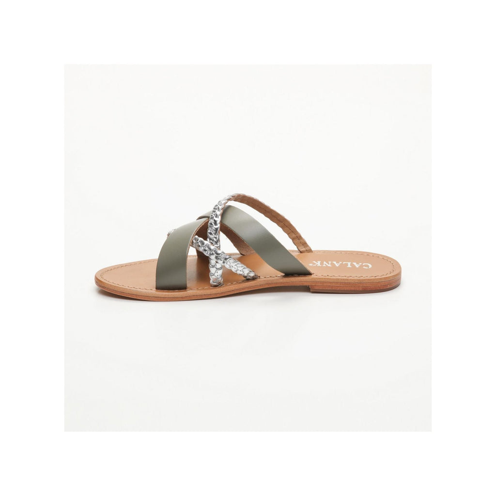 Mules Kineks - Khaki / Silver