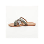 Mules Kineks - Khaki / Silver
