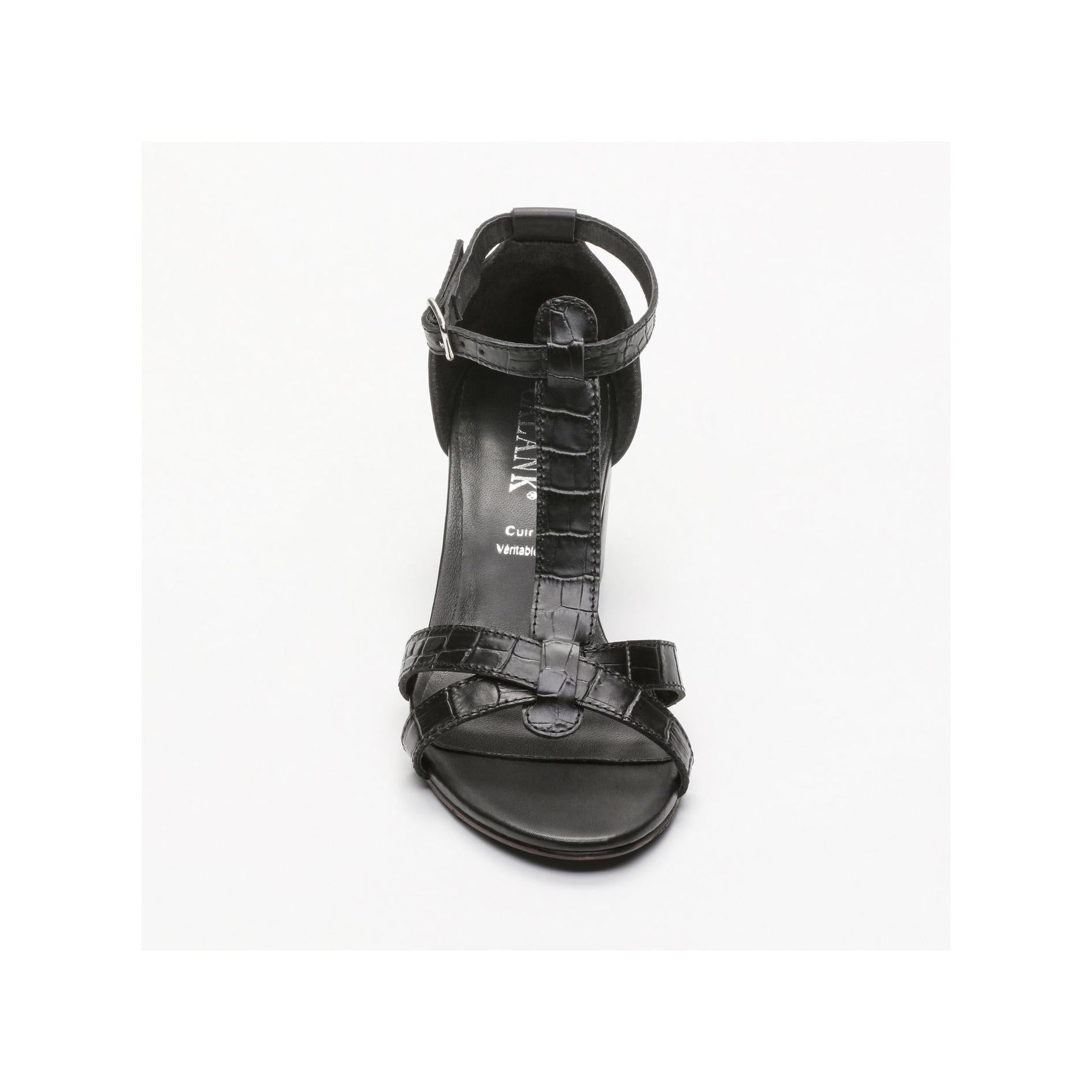 Sandales A Talons Xana - Black Croco