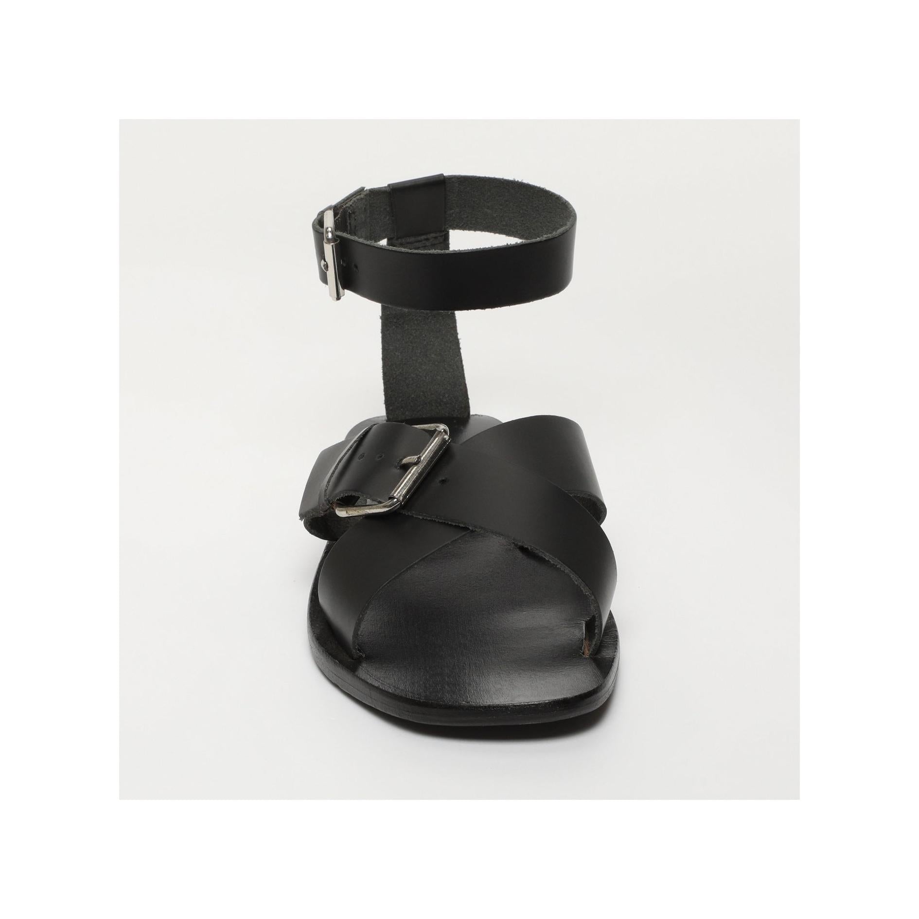 Nevaeh Ankle Strap Sandals - Black