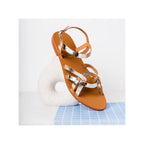 Quinn Essential Sandals - Gold / Lt Gold Croco