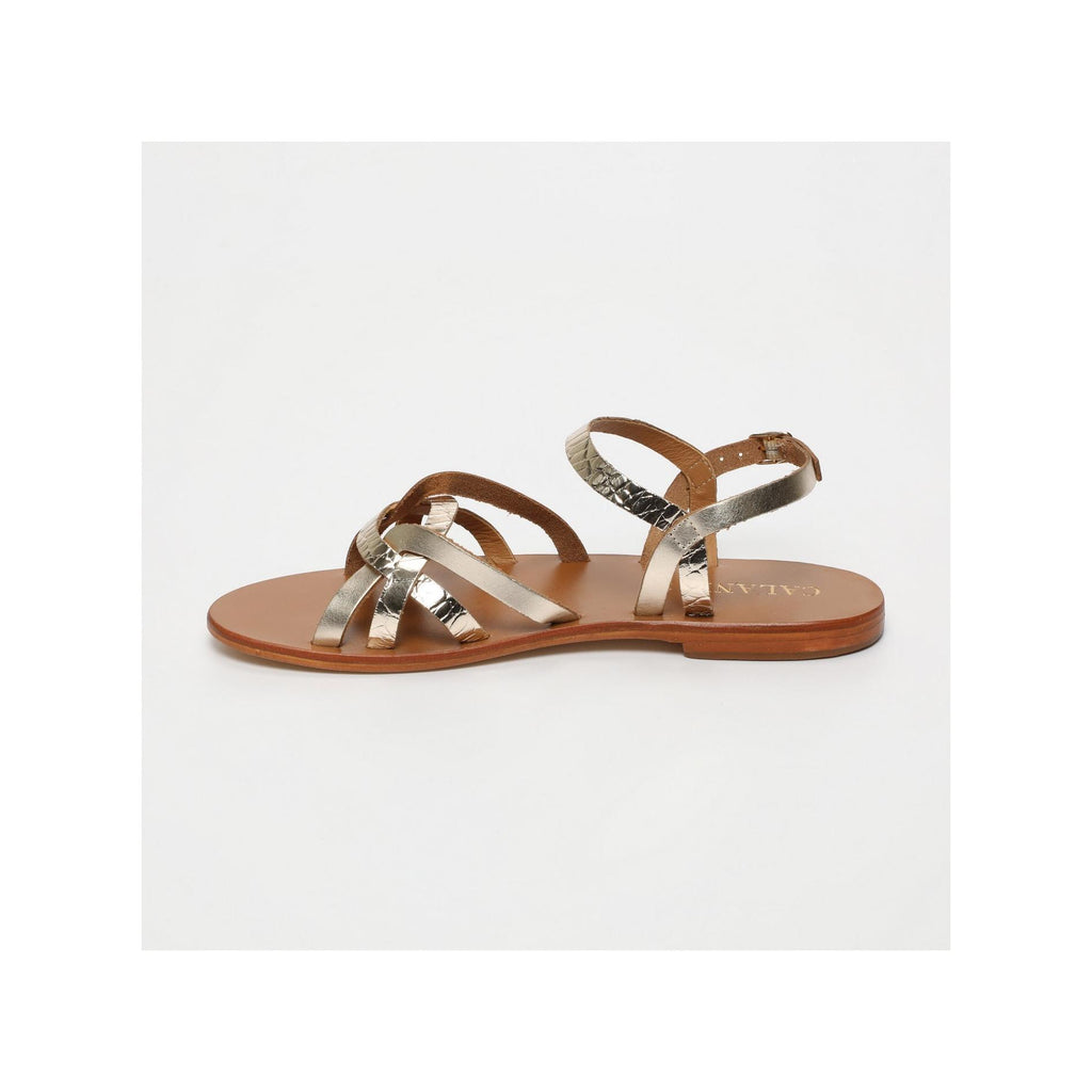Quinn Essential Sandals - Gold / Lt Gold Croco