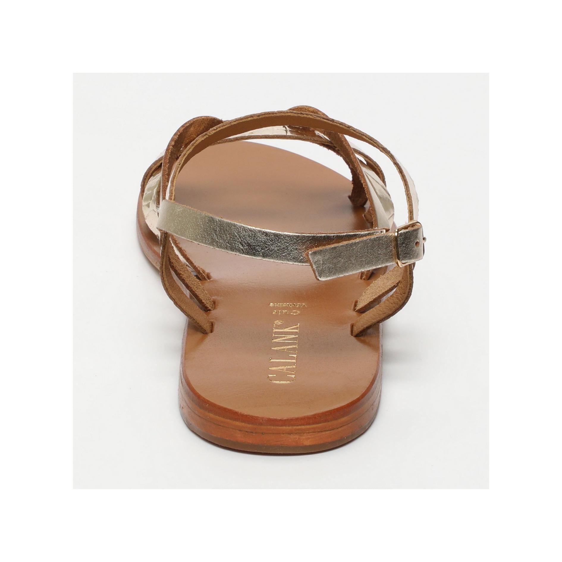 Quinn Essential Sandals - Gold / Lt Gold Croco