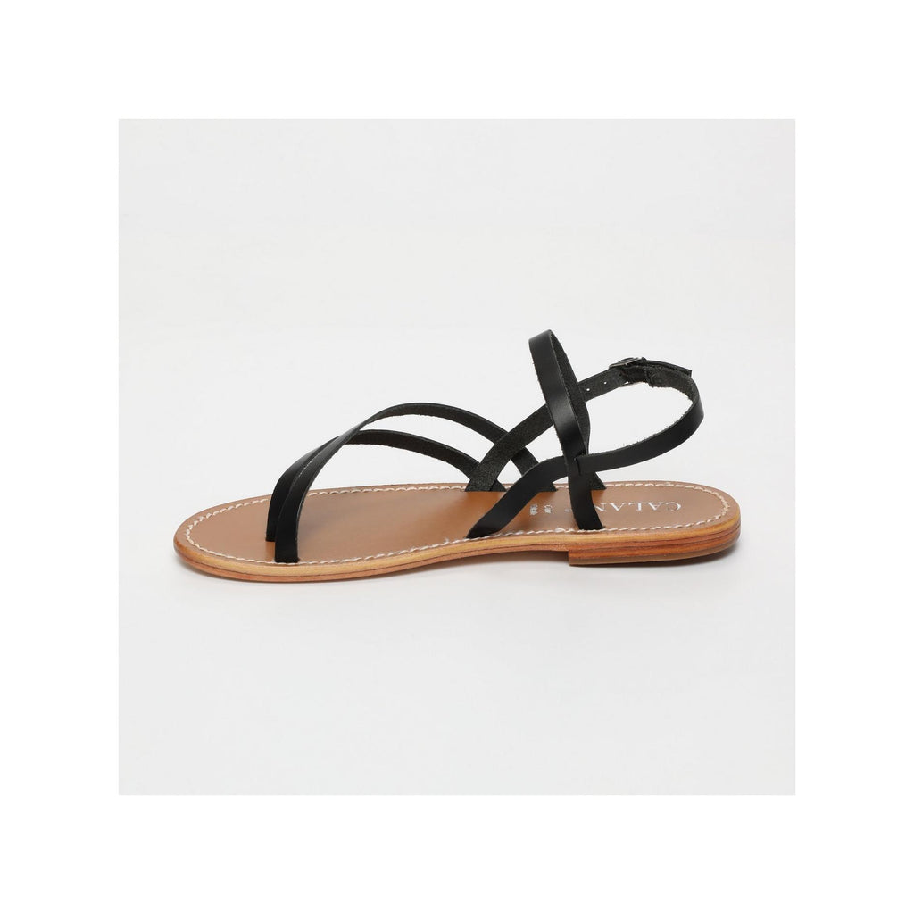 Between-Fingers Sandals - Cora - Black