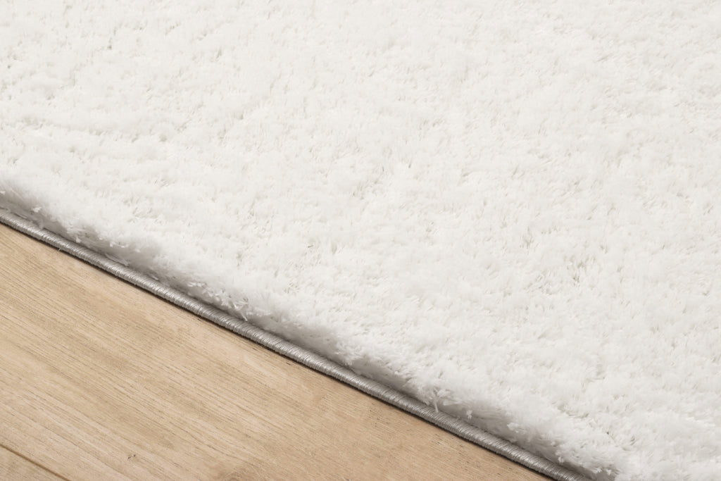 Cosy Soft Shaggy Rug 902 Plain - White
