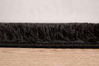 Cosy Soft Shaggy Rug 902 Plain - Black