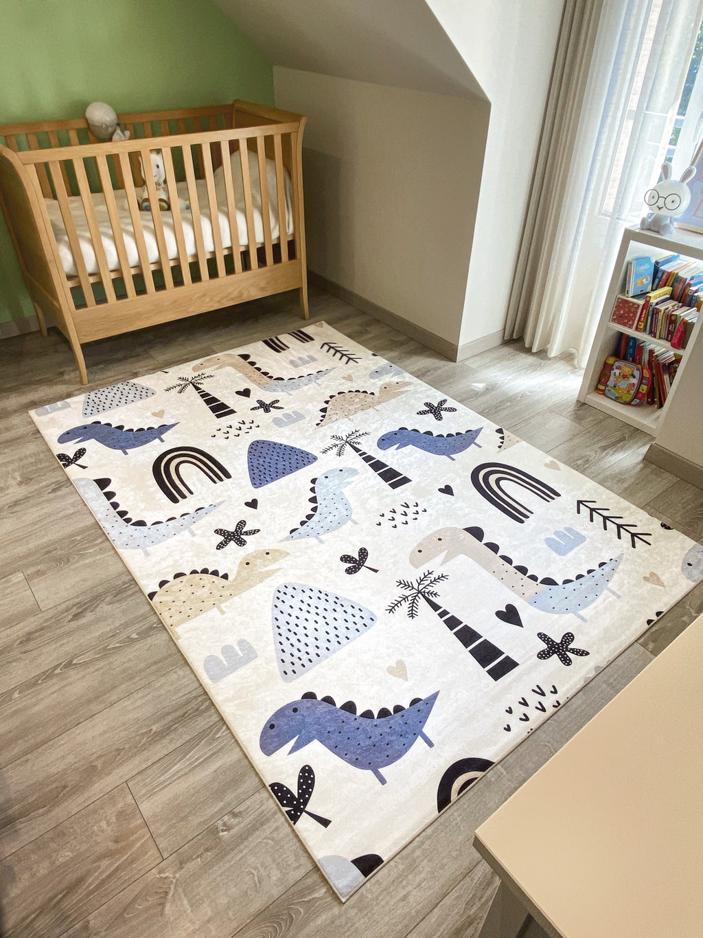 Happy - Tapis D'Intérieur - Polyester Imprimé - Bleu