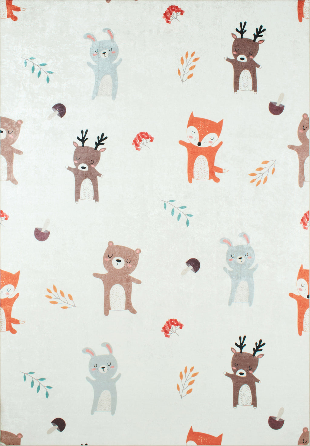 Happy - Tapis D'Intérieur - Polyester Imprimé - Creme