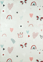 Happy - Tapis D'Intérieur - Polyester Imprimé - Rose