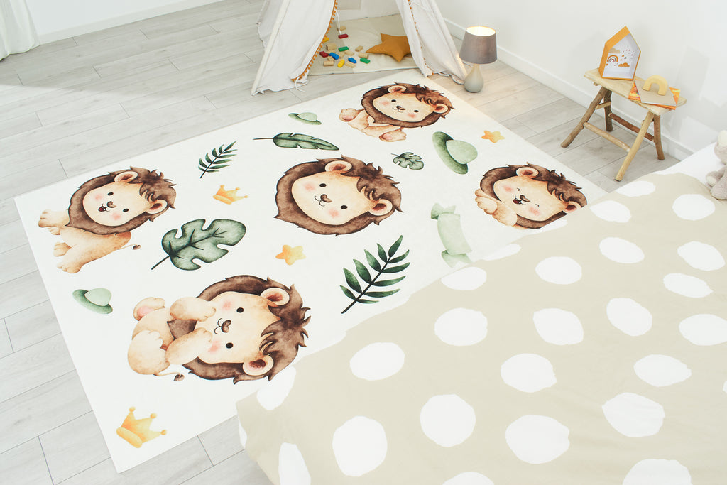 Happy - Tapis D'Intérieur - Polyester Imprimé - Beige