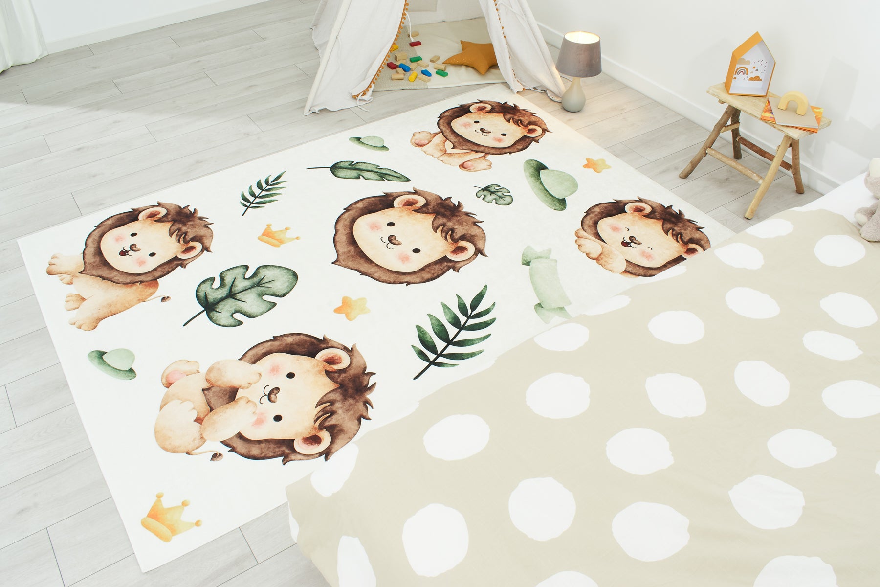Happy - Tapis D'Intérieur - Polyester Imprimé - Beige