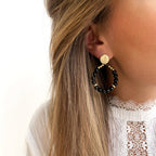 Boucles d'oreilles "Ophélie" noir acier-Boucles d'oreilles-instants-plaisirs-Instants Plaisirs | Bijoux