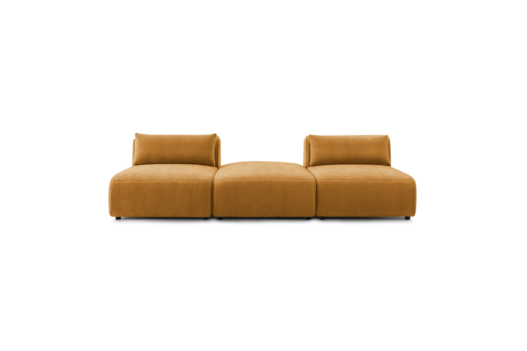 Jeanne - Fixed 3-Seater Straight Sofa - Textured Fabric