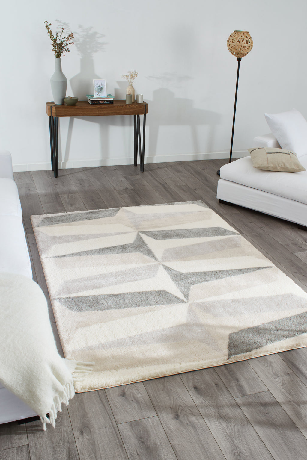 Karena Soft Shaggy Rug 676 - Gray