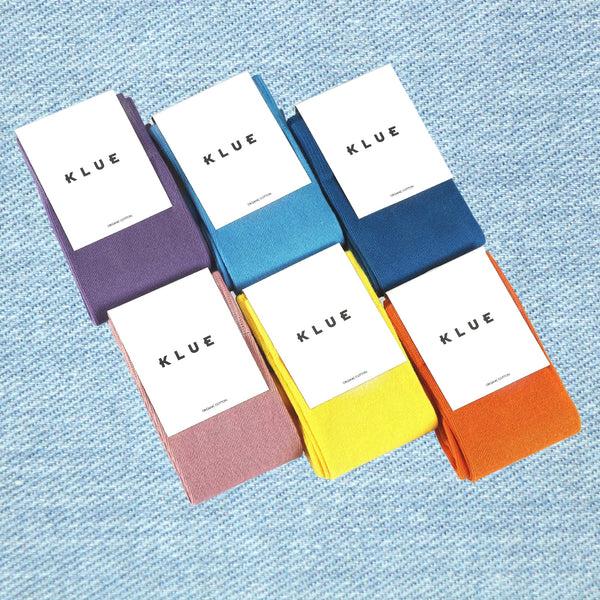Klue gift bag organic solid socks x6 | PASTEL - klueconcept