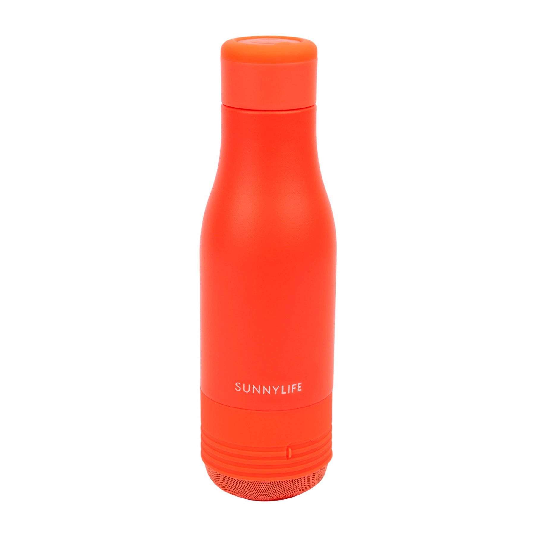 Refresh Sounds Neon Water Bottle & Speaker - Coral