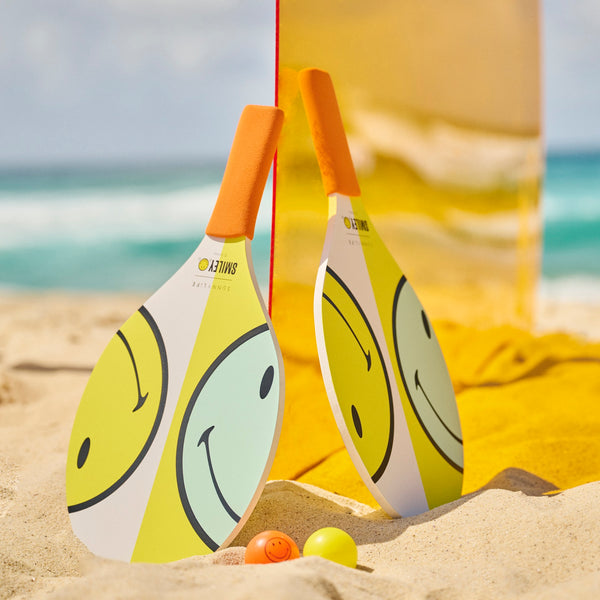 Set of 2 Rackets + Smiley Adult Ball - Multicolor