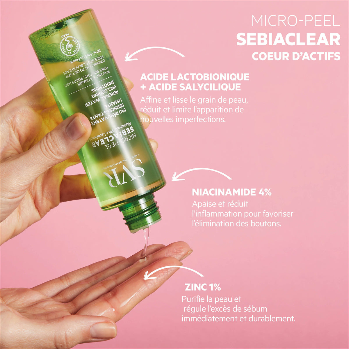 Sebiaclear Micro-Peel Eau Désincrustante Lissante
