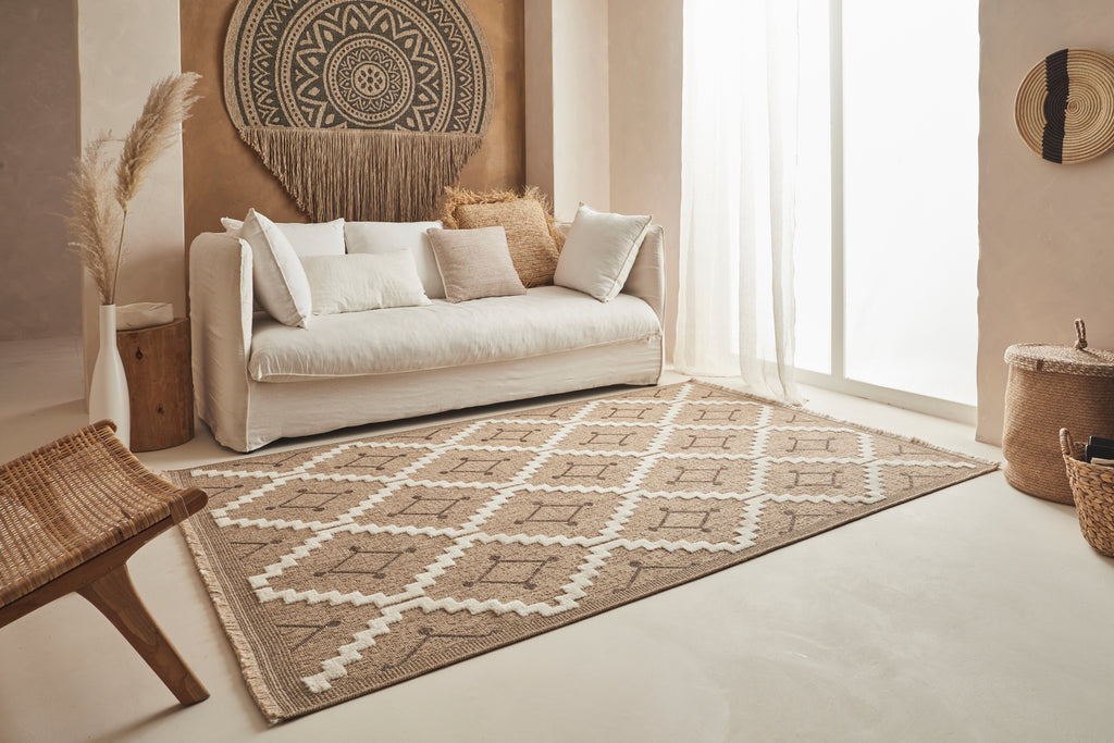 Jute Look Rug Tulum 9041 - Jute Pattern - Brown - Indoor / Outdoor