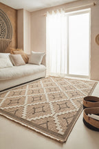 Jute Look Rug Tulum 9041 - Jute Pattern - Black - Indoor / Outdoor