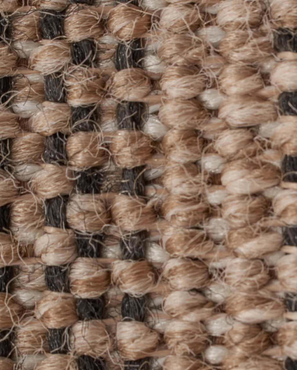 Jute Look Rug Tulum 9041 - Jute Pattern - Black - Indoor / Outdoor
