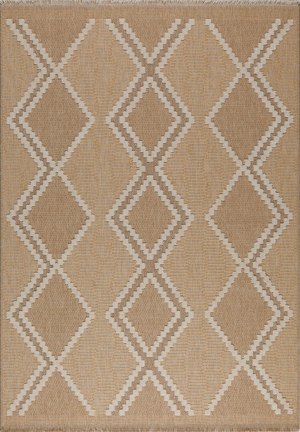 Jute Look Rug Tulum 9048 - Jute Pattern - Yellow - Indoor / Outdoor