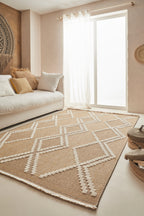 Jute Look Rug Tulum 9048 - Jute Pattern - Yellow - Indoor / Outdoor