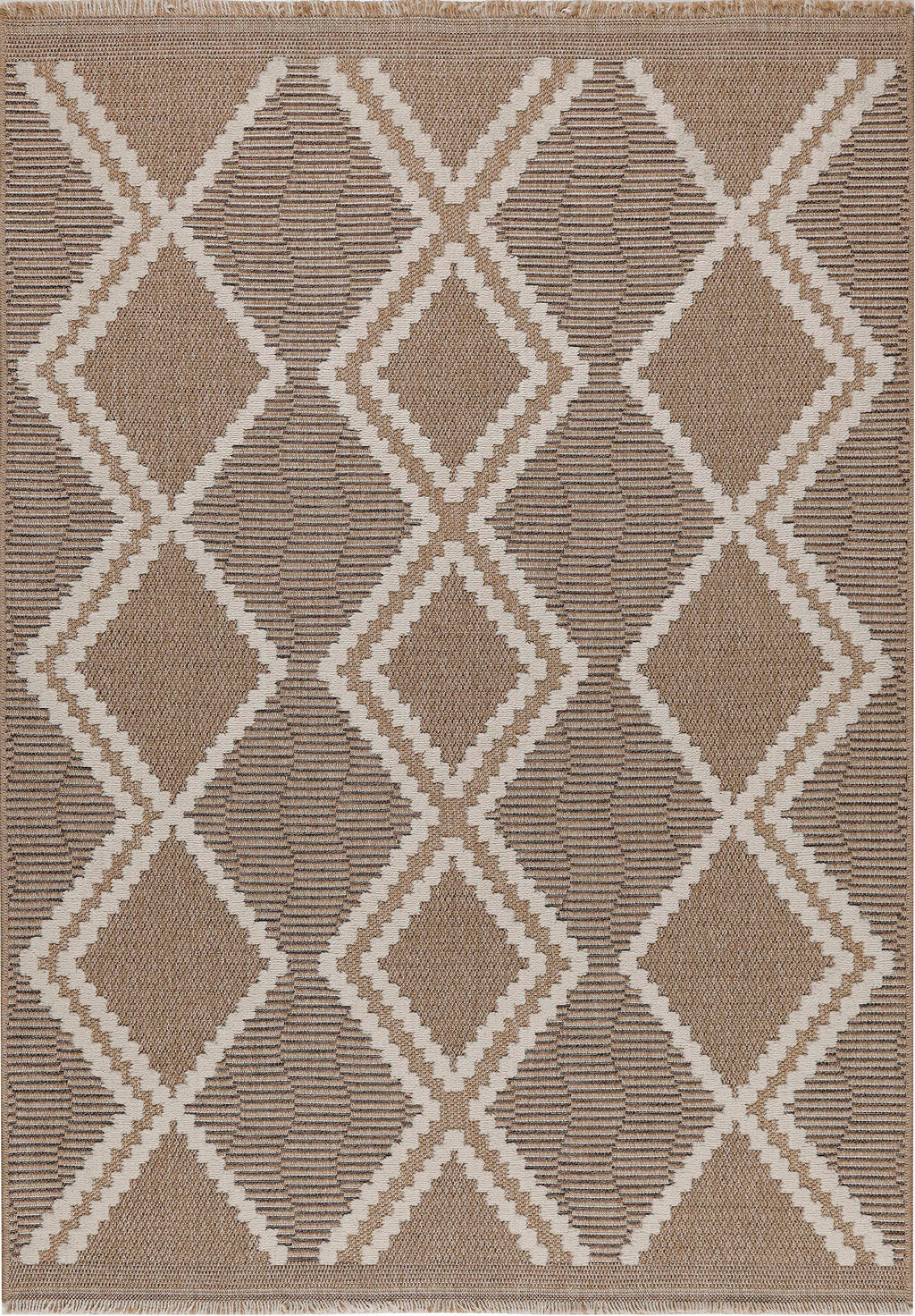 Jute Look Rug Tulum 9048 - Jute Pattern - Brown - Indoor / Outdoor