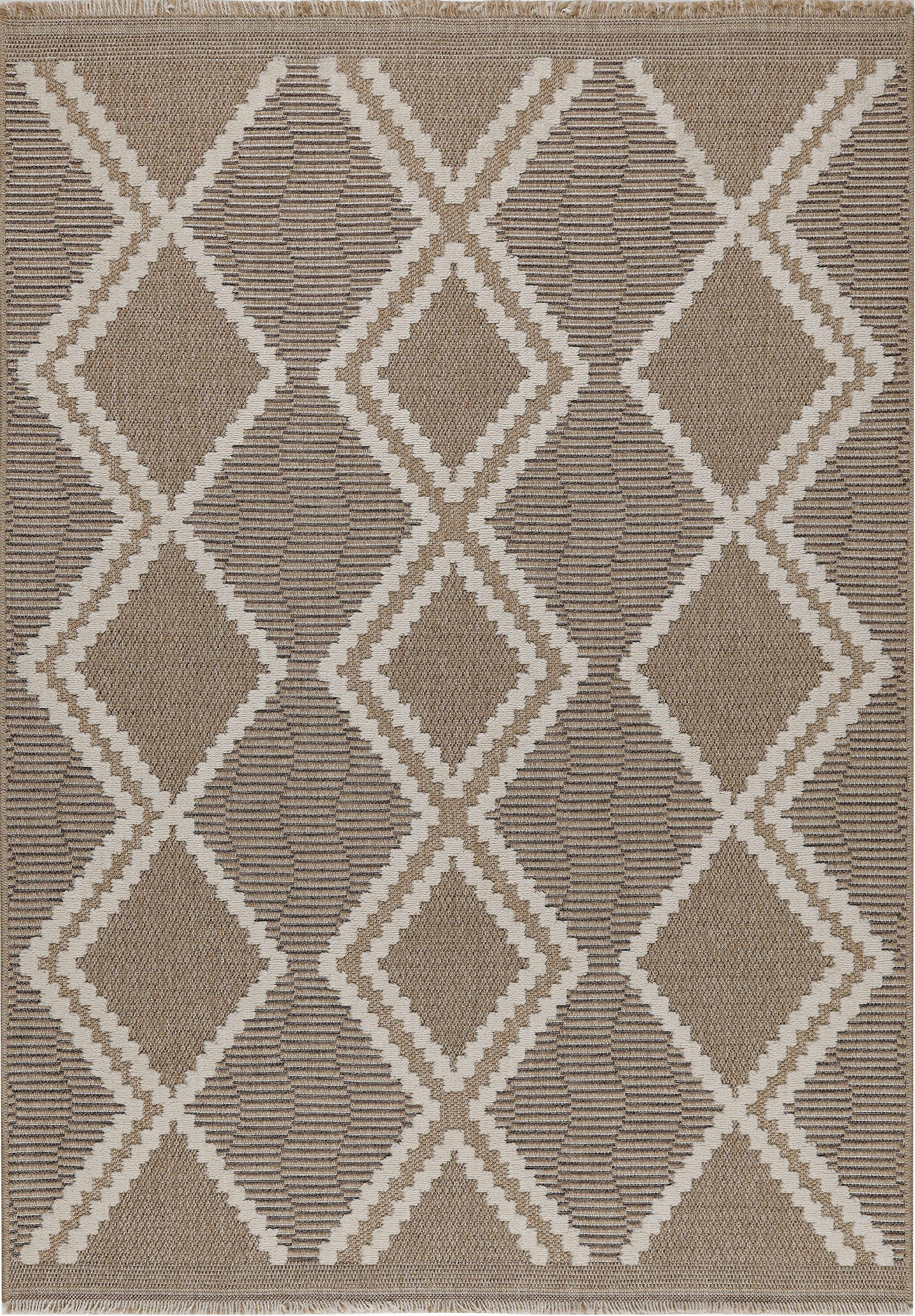 Jute Look Rug Tulum 9048 - Jute Pattern - Brown - Indoor / Outdoor