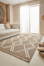 Jute Look Rug Tulum 9048 - Jute Pattern - Brown - Indoor / Outdoor