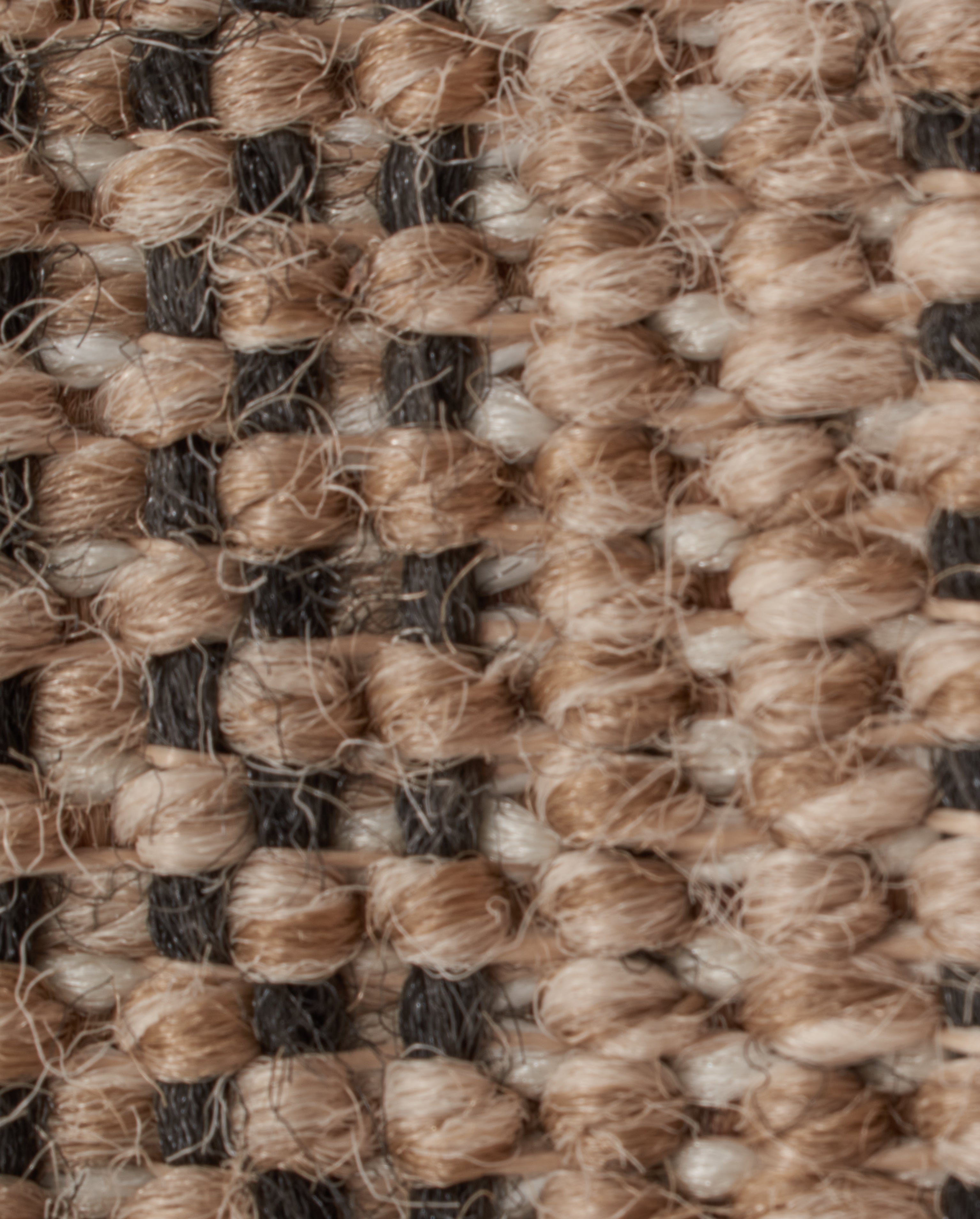 Jute Look Rug Tulum 9048 - Jute Pattern - Black - Indoor / Outdoor