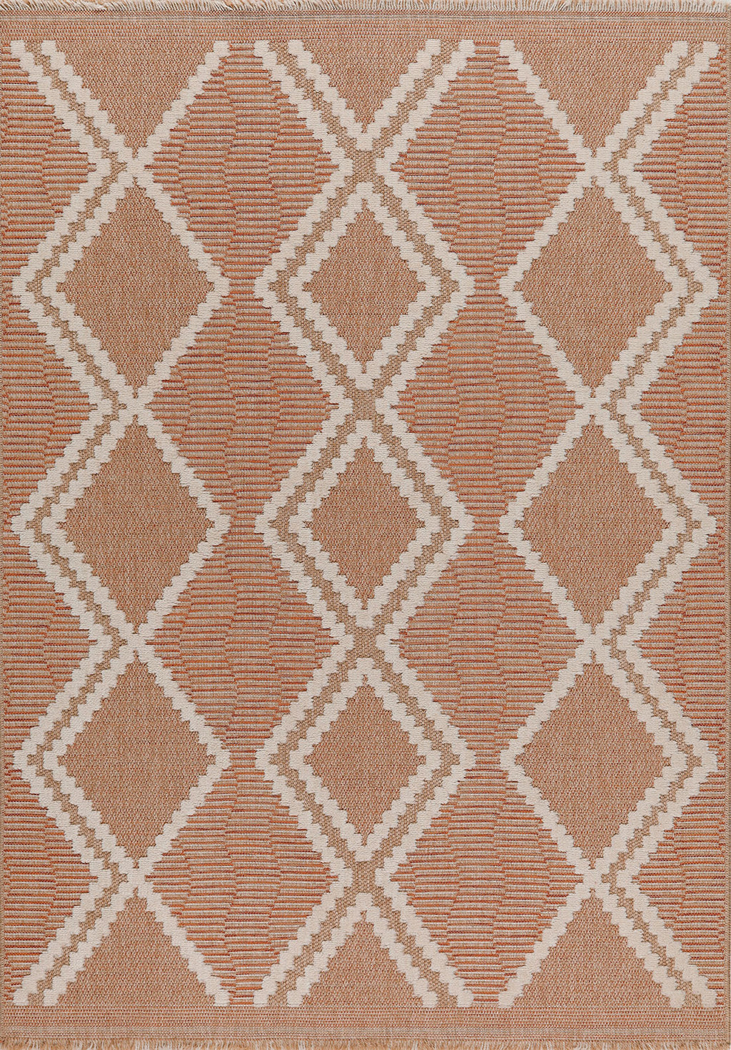 Jute Look Rug Tulum 9048 - Jute Pattern - Terra - Indoor / Outdoor