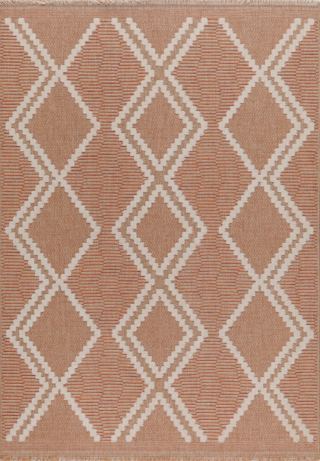 Jute Look Rug Tulum 9048 - Jute Pattern - Terra - Indoor / Outdoor