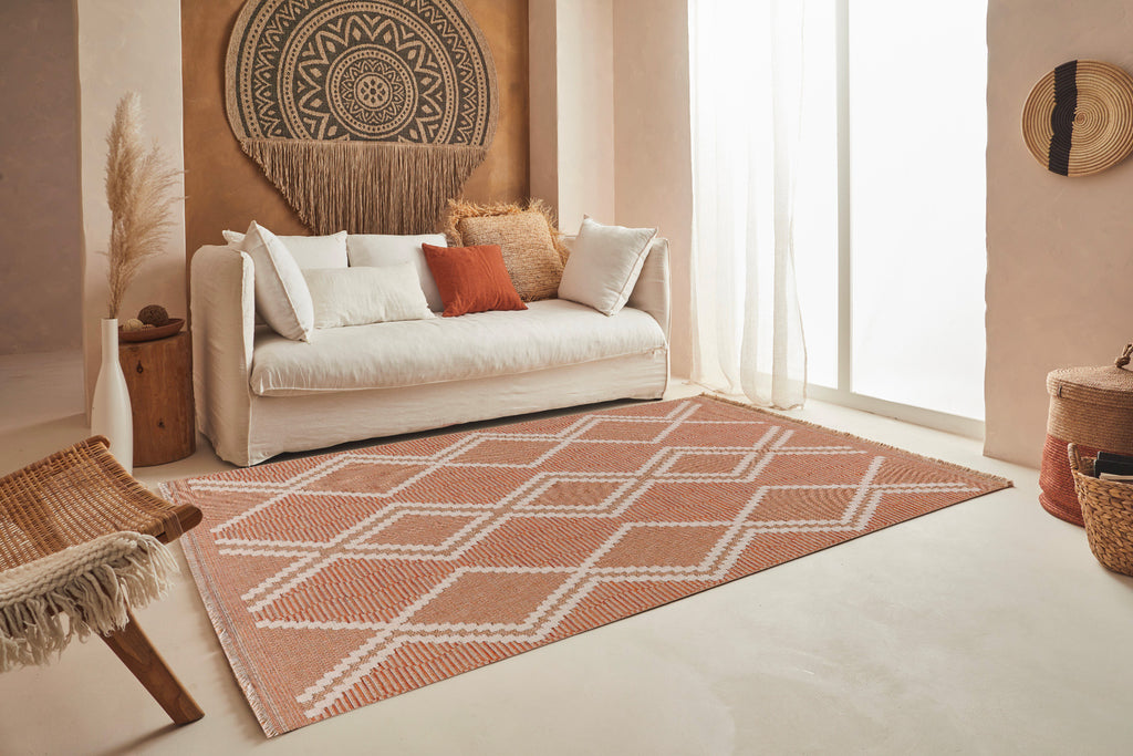 Jute Look Rug Tulum 9048 - Jute Pattern - Terra - Indoor / Outdoor