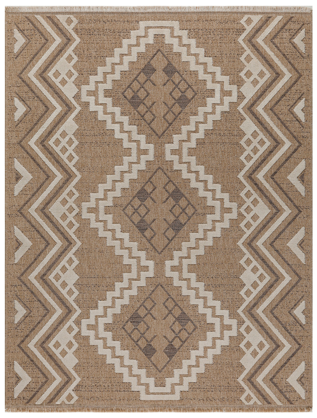 Jute Look Rug Tulum 9054 - Jute Pattern - Brown - Indoor / Outdoor