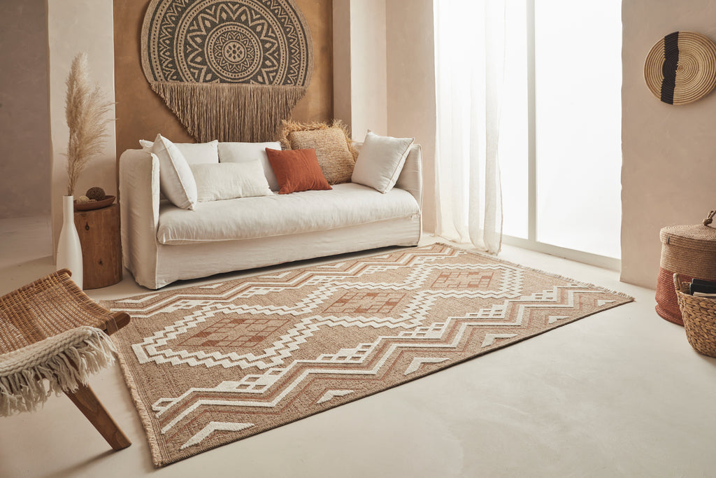 Jute Look Rug Tulum 9054 - Jute Pattern - Terra - Indoor / Outdoor