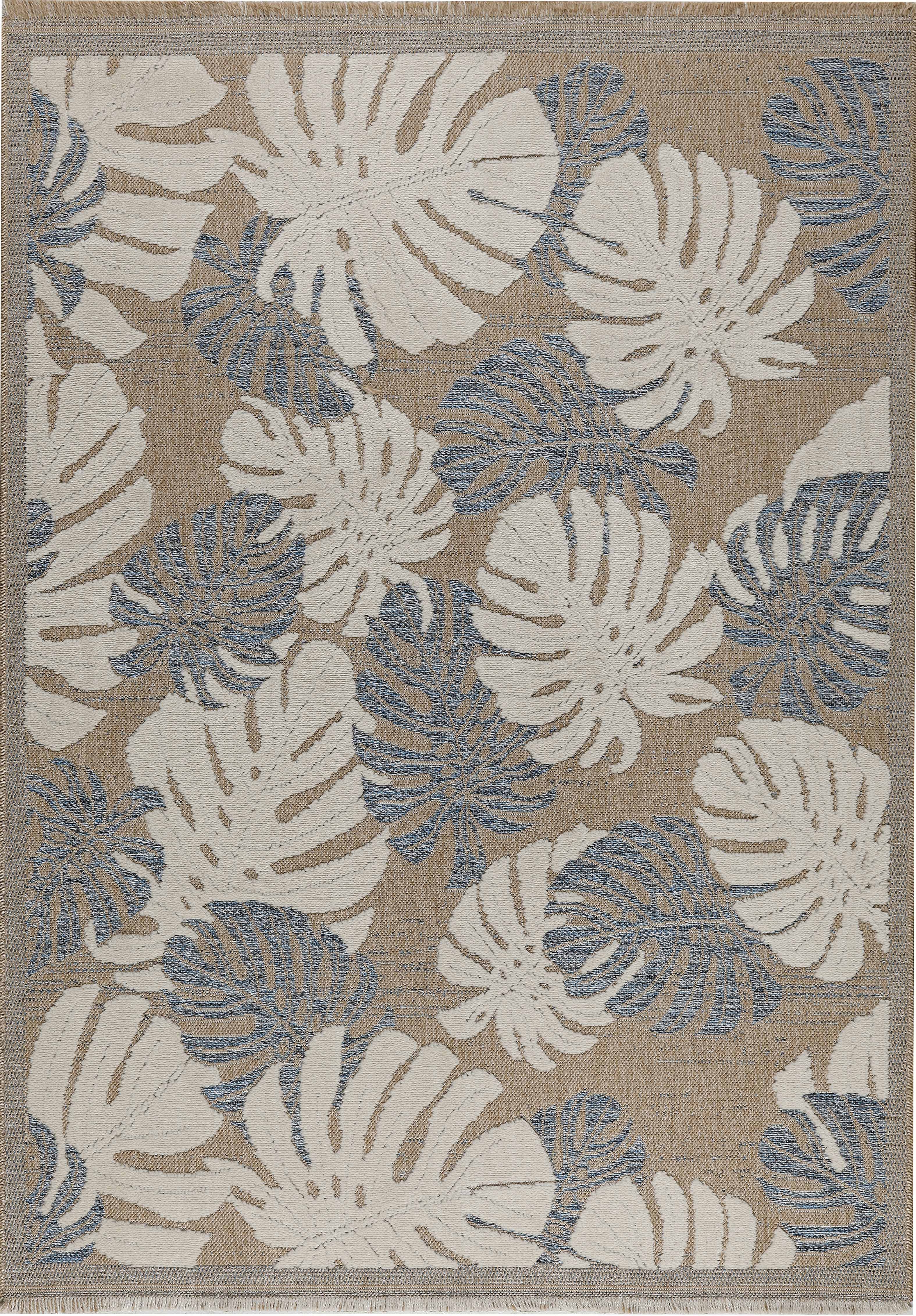Jute Look Rug Tulum 9062 - Jute Pattern - Blue - Indoor / Outdoor