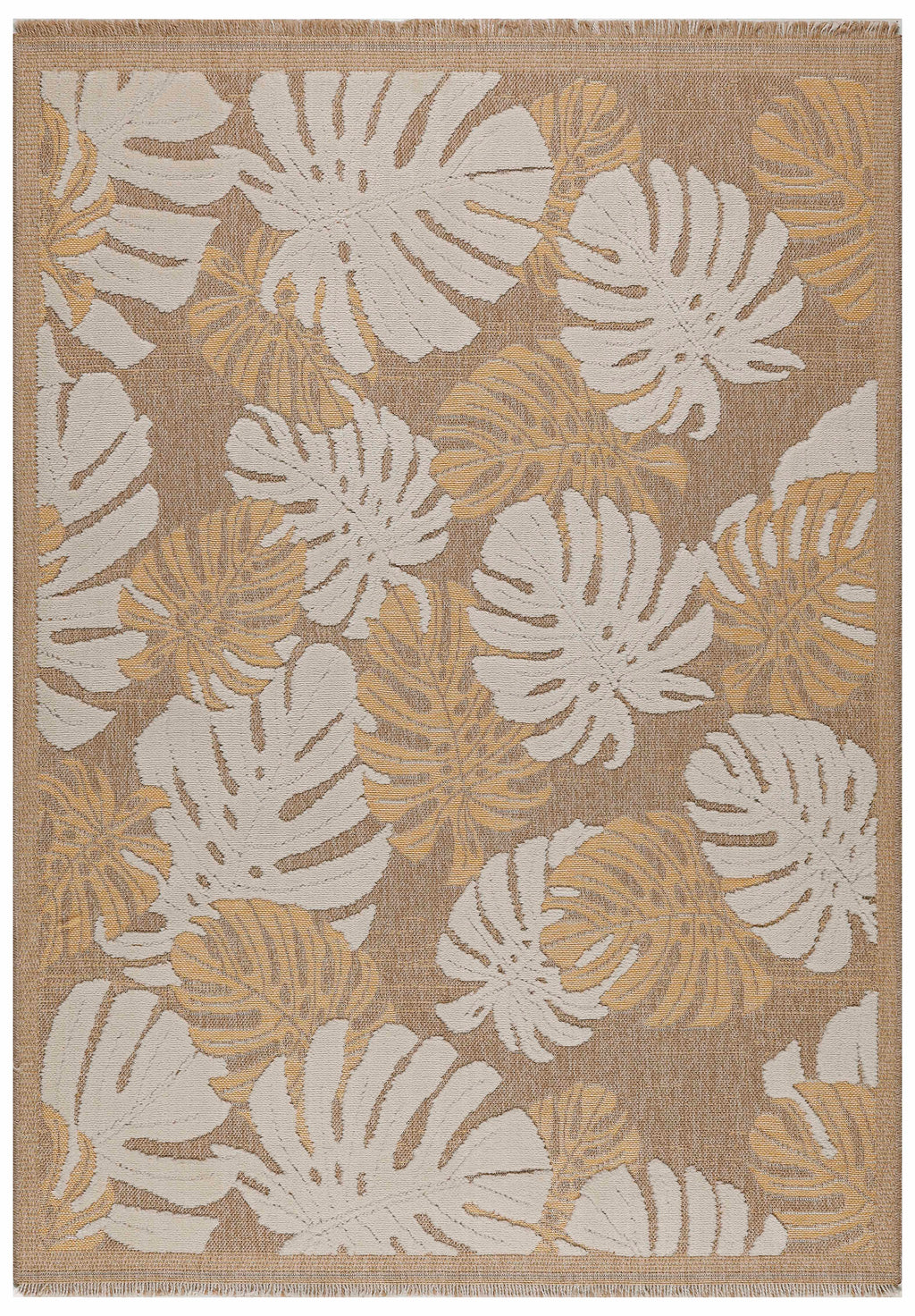 Jute Look Rug Tulum 9062 - Jute Pattern - Yellow - Indoor / Outdoor