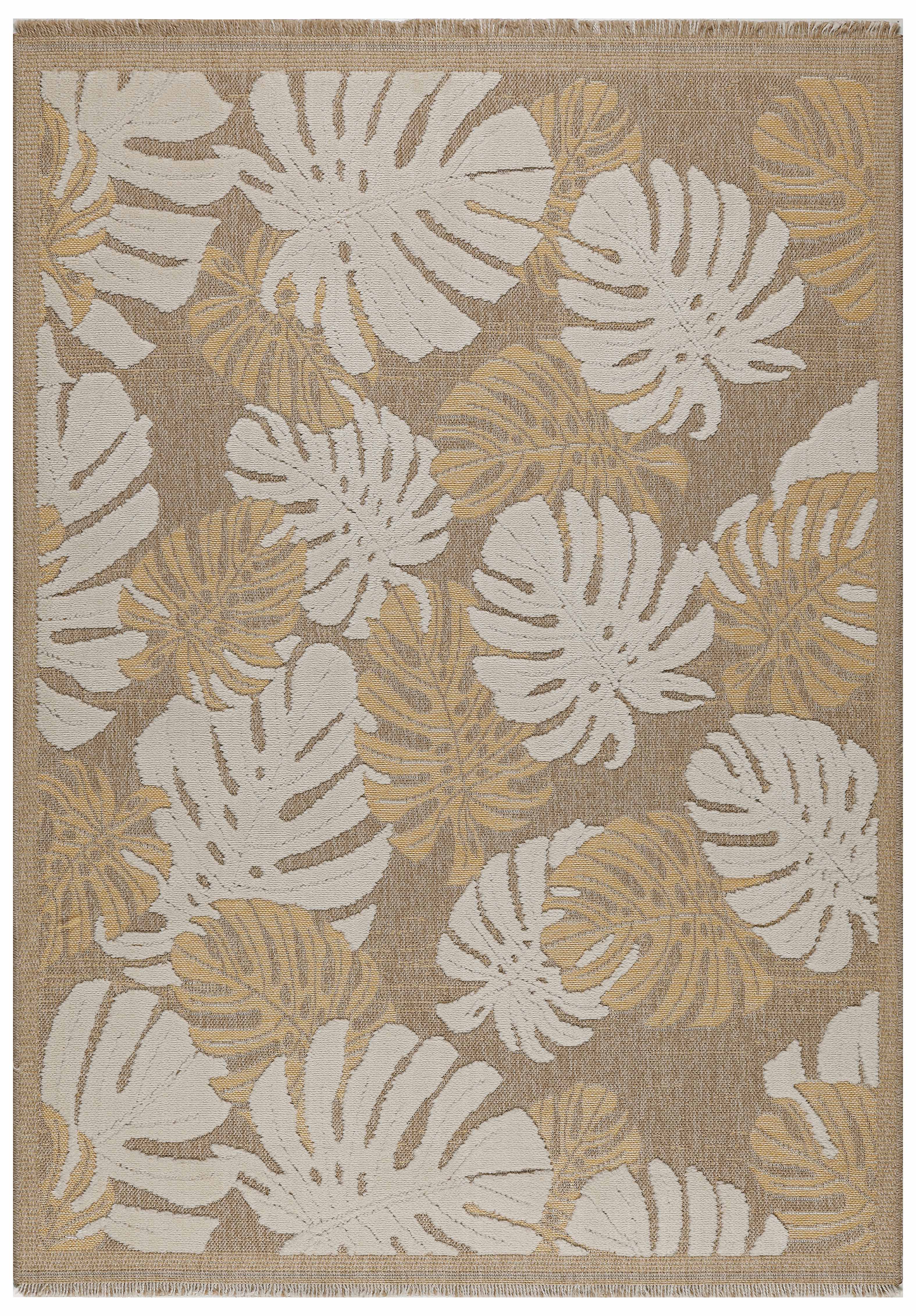 Jute Look Rug Tulum 9062 - Jute Pattern - Yellow - Indoor / Outdoor