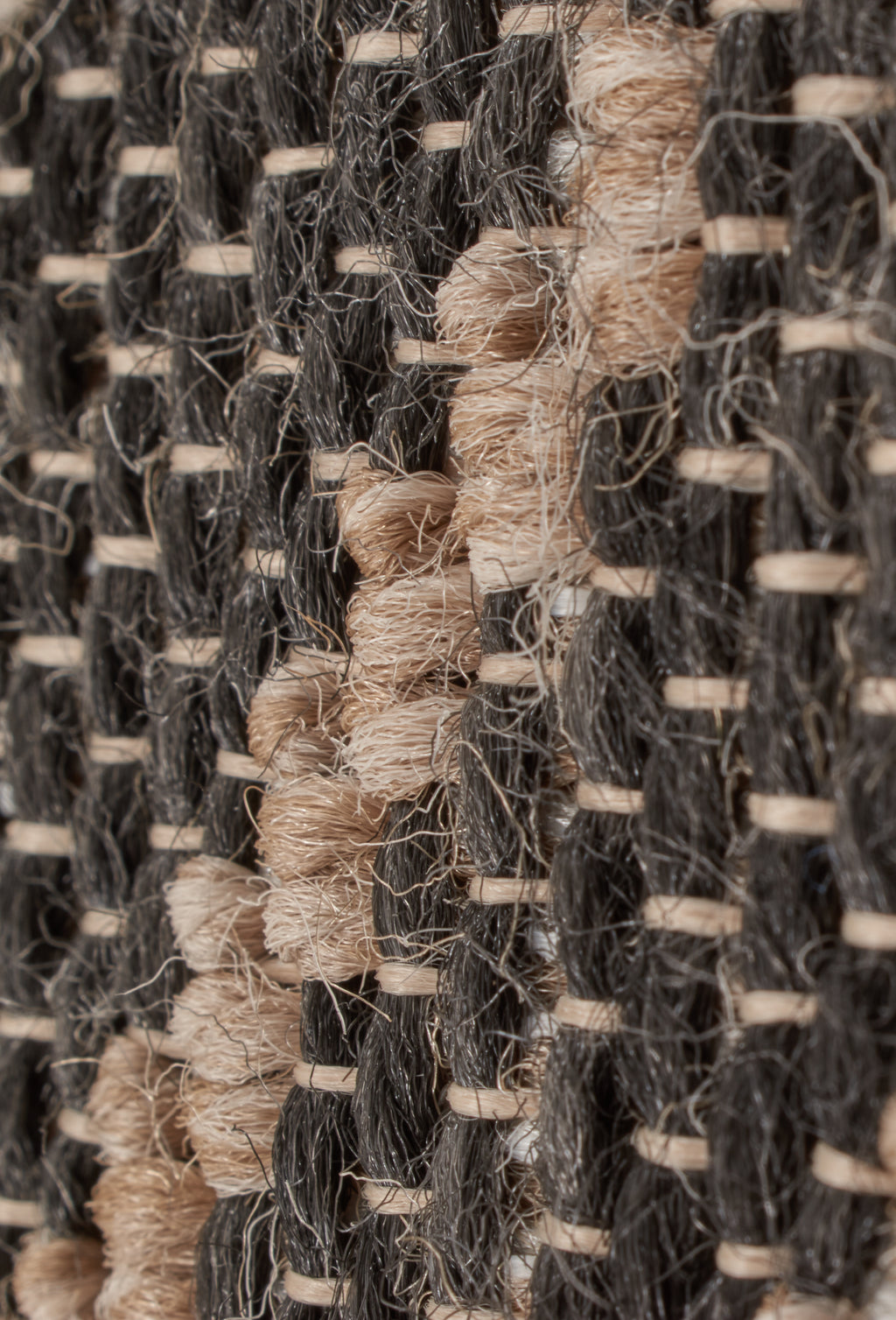 Jute Look Rug Tulum 9062 - Jute Pattern - Black - Indoor / Outdoor