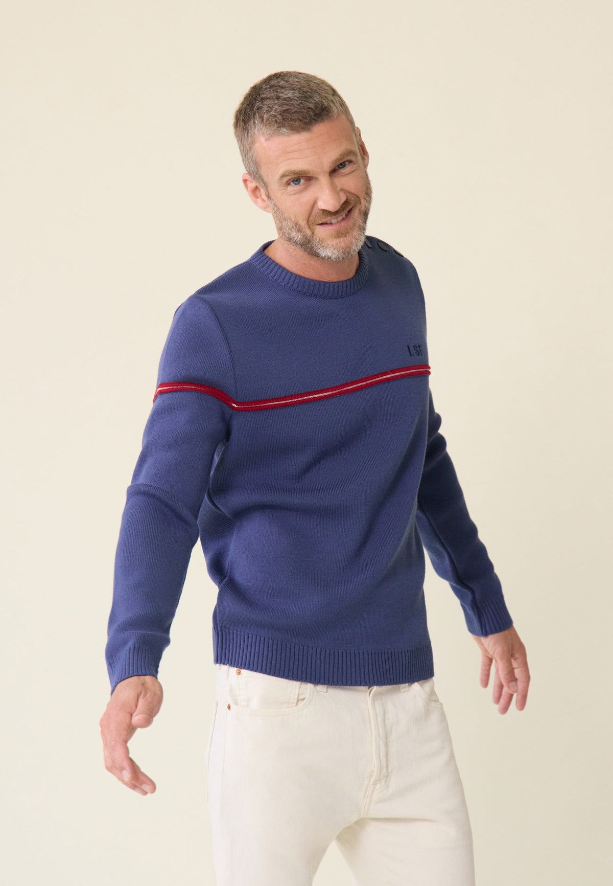 Gebreide Trui François - Blauw
