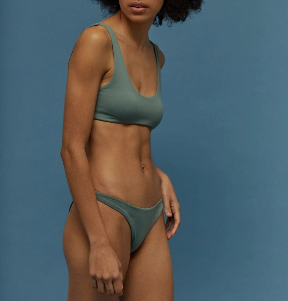 Runner Tee Bikini Bottom - Green - Robin Collection -The Bradery